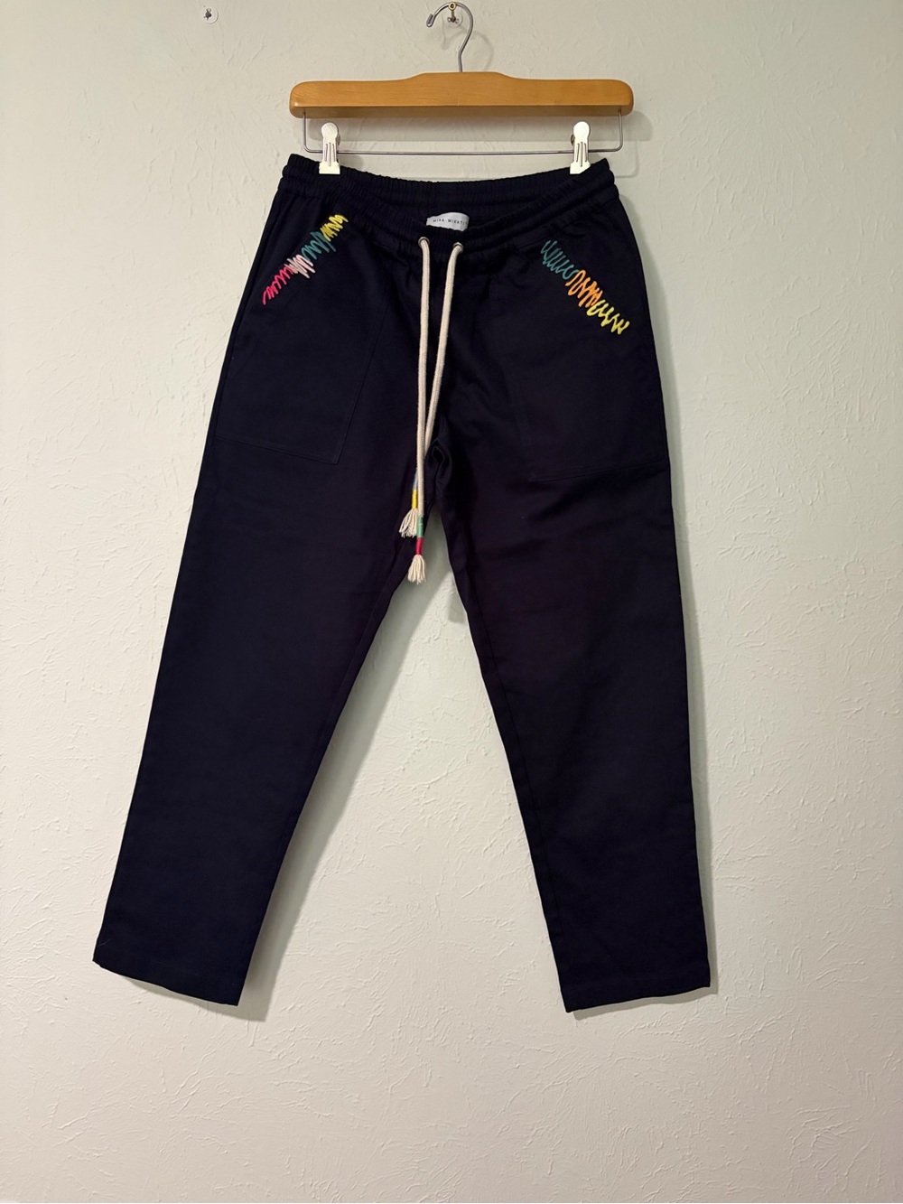 Mira Mikati Joggers with Multicolor Stitching Size 40 US 8